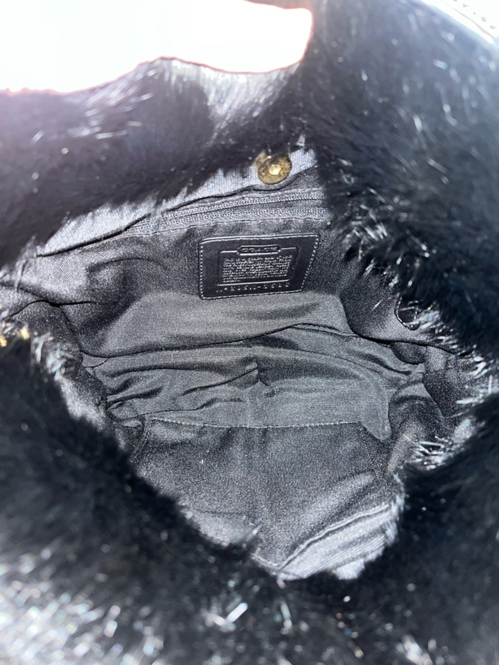 Coach SoHo Rabbit Fur Ski Hobo Handbag - Picture 8 of 10